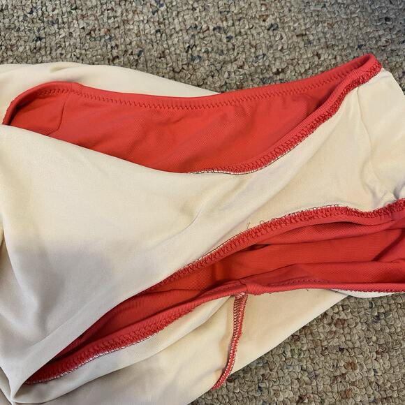 HeidiKlein Red HalterNeck OnePiece Swimsuit UnPadded Keyhole Beach Preppy 4 - Picture 7 of 9